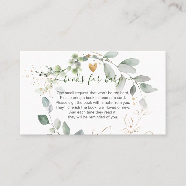 Tarjeta De Mesa PixDezines Watercolor Eucalyptus Wreath (Anverso)