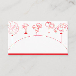 Tarjeta De Mesa Pizza entrega especial en blanco