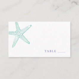 Tarjeta De Mesa Placa de estrella azul turquesa