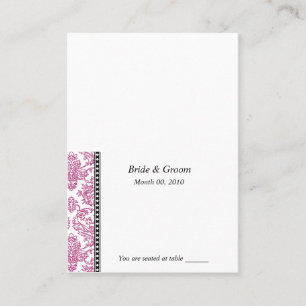 Tarjeta De Mesa Placecards Boda Fuschia