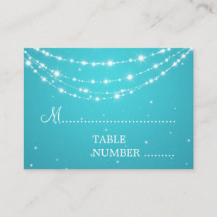 Tarjeta De Mesa Placecards bodas Cadena de paracaidismo azul