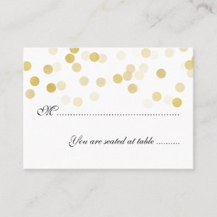Tarjeta De Mesa Placecards bodas Luces de Purpurina Relieve metali