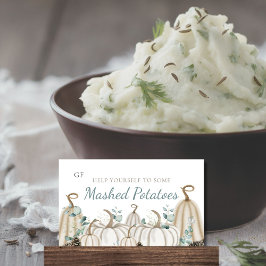 Tarjeta De Mesa Placecards de Dish para el evento de otoño con efe