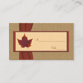 Tarjeta De Mesa Placecards de hojas de otoño
