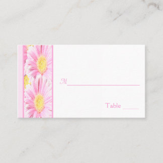 Tarjeta De Mesa Placecards florales de color rosa y blanco