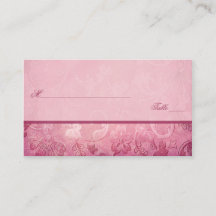 Placecards Pink Floral Paisley