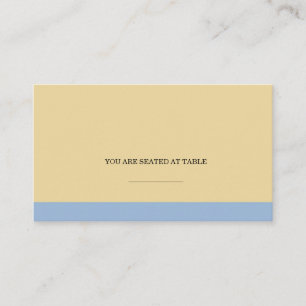 Tarjeta De Mesa Placecas Bodas de color azul claro y crema