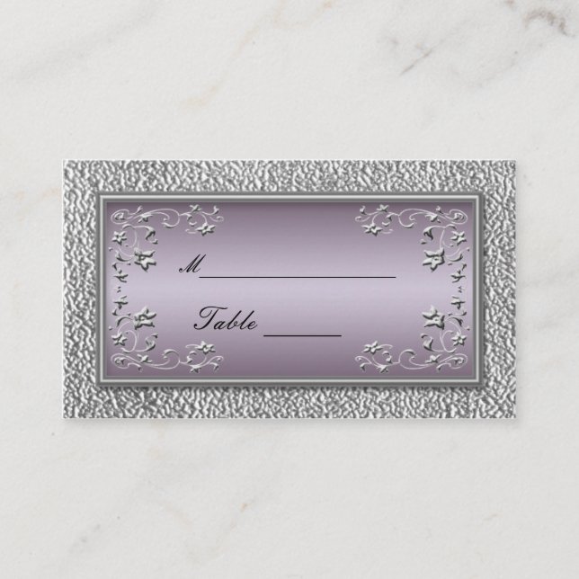 Tarjeta De Mesa Placecas florales de ciruelas y aguas residuales (Anverso)