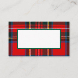 Tarjeta De Mesa Plaid de los Navidades de Stewart Royal