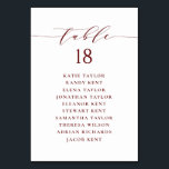 Tarjeta De Mesa Plan de asiento de Boda de escritura Minimalista d<br><div class="desc">plan de asientos con número de tabla de personalizable. Presenta un guión caprichoso y caprichoso y una tipografía clásica. Personalice agregando sus propios detalles. Este minimalista salón es perfecto para bodas,  duchas para bebés,  duchas de novias,  cumpleaños y mucho más.</div>