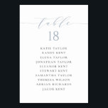Tarjeta De Mesa Plan de asiento minimalista de Boda azul turbio<br><div class="desc">Eleva tu evento con nuestras tarjetas de mesa de personalizable con tipografía minimalista. Diseñadas para combinar a la perfección con cualquier decoración, estas modernas tarjetas de mesa ofrecen un toque elegante y personal para su ocasión especial. Ya sea que esté celebrando un boda, cumpleaños, graduación, ducha de bebé, o cualquier...</div>