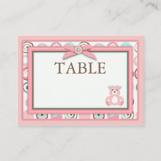 Tarjeta de mesa plana con Chica de oso
