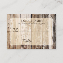 Tarjeta De Mesa Planchas de madera Rústica Campaña Bodas de casa