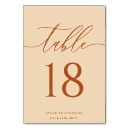 Tarjeta De Mesa plano de asiento de terracota boda