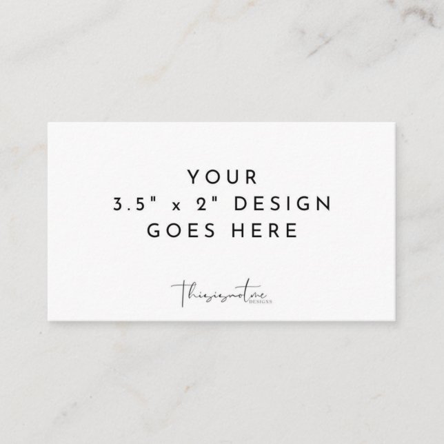 Tarjeta De Mesa Plano plano de 3,5 x 2" (Anverso)