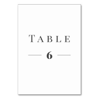 Tarjeta De Mesa Plantilla de número de tabla de texto elegante