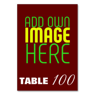 TARJETA DE MESA PLANTILLA DE TEXTO DE IMAGEN DE OXBLOOD SIMPLE EDI