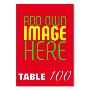 TARJETA DE MESA PLANTILLA DE TEXTO DE IMAGEN ROJA SIMPLE EDITABLE 