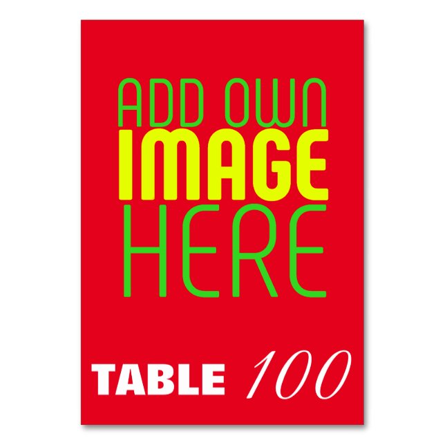 TARJETA DE MESA PLANTILLA DE TEXTO DE IMAGEN ROJA SIMPLE EDITABLE  (Anverso)