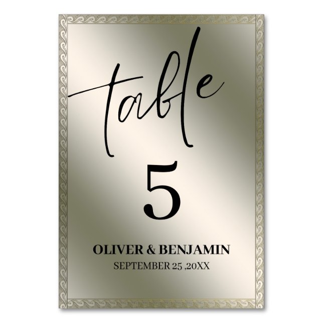 Tarjeta De Mesa Plata (Anverso)