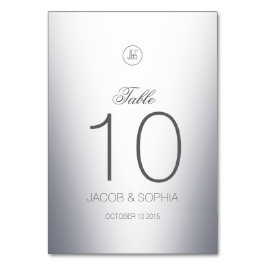 Tarjeta De Mesa Plata elegante moderna
