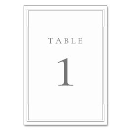 Tarjeta De Mesa Plata gris Plata moderna Minimalista