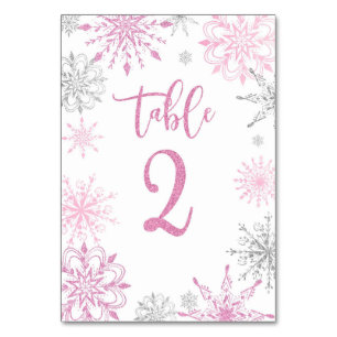 Tarjeta De Mesa Plata Rosa Snowflex ducha bebé Dos