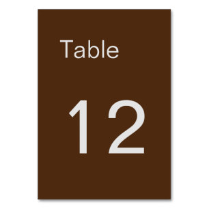 Tarjeta De Mesa Plato Minimalista clásico marrón