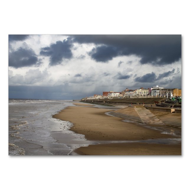 Tarjeta De Mesa Playa de Blackpool (Anverso)