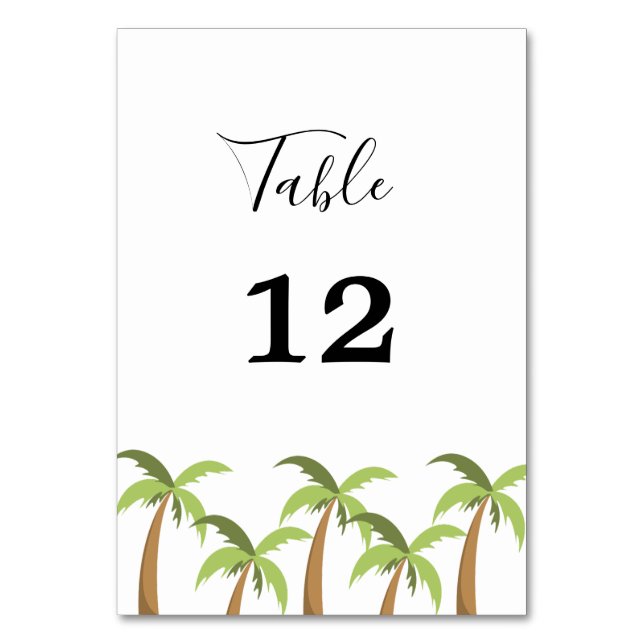 Tarjeta De Mesa Playa de verano de acuarela moderna (Anverso)