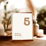 Tarjeta De Mesa Playa Retro | Número de tabla de marfil<br><div class="desc">Esta playa retro | El número de la mesa de marfil es perfecto para su boda de verano boho tropical, de color y vintage. Su original fuente bohemia de mediados de siglo le da a este diseño un minimalista y clásico ambiente hippie. Supongamos que está buscando un diseño que tenga...</div>