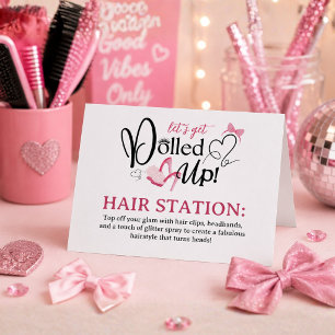 Tarjeta de mesa plegable para estación de peinado