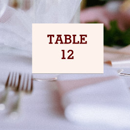 Tarjeta de mesa plegable personalizada de novia y 