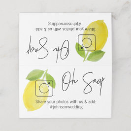 Tarjeta de mesa plegada OH SNAP Lemon #hashtag