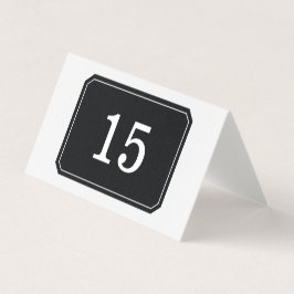 Tarjeta de mesa plegada simple y negra