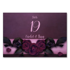 Tarjeta De Mesa Plum Rosa