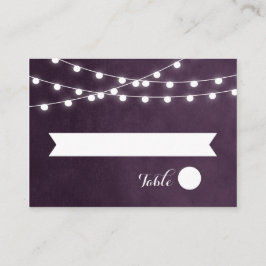 Tarjeta De Mesa Plum String Lights Boda Escort Cards