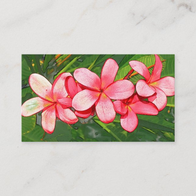 Tarjeta De Mesa Plumerias (Anverso)