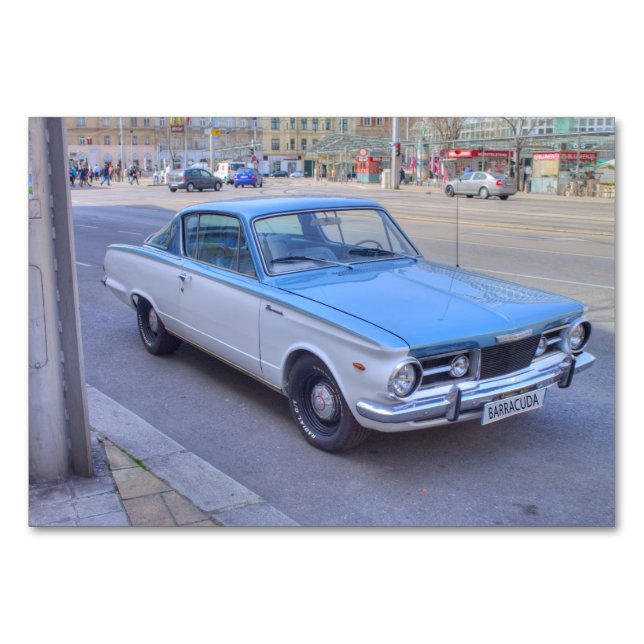 Tarjeta De Mesa Plymouth Barracuda (Anverso)