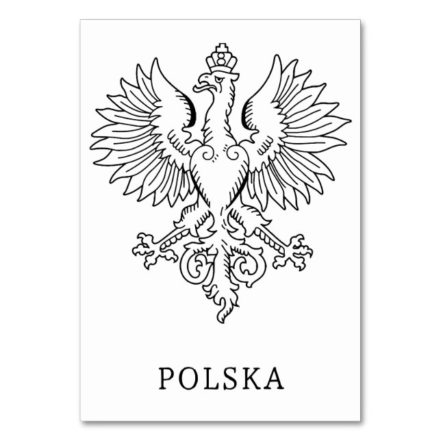 Tarjeta De Mesa Poland's White Eagle Contemporary State Emblem  (Anverso)
