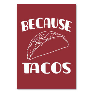 Tarjeta De Mesa Porque los tacos