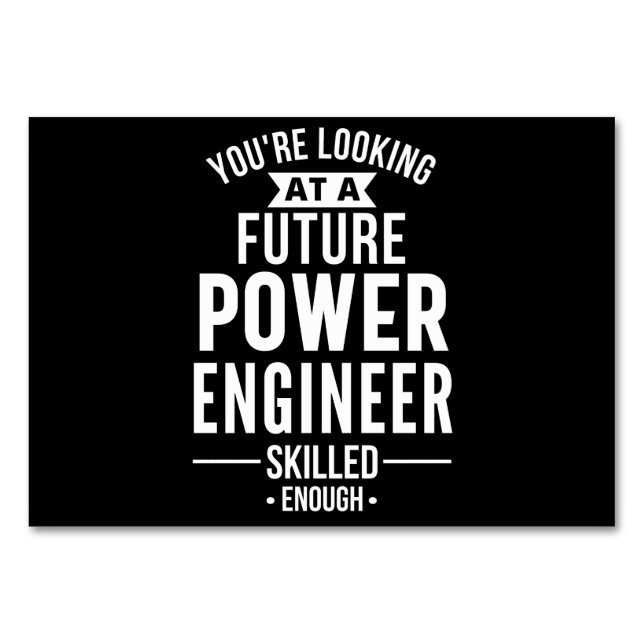 Tarjeta De Mesa Power engineer gift (Anverso)