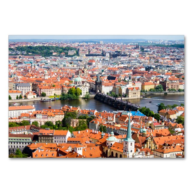Tarjeta De Mesa Praga Cityscape (Anverso)