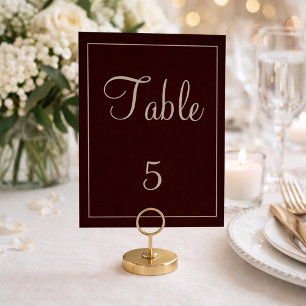 Tarjeta De Mesa Preciosa Boda de Morado y Gris