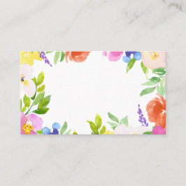 Tarjeta De Mesa Primavera acuarela florece Personalizado de marco 