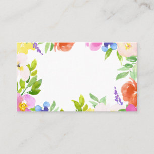 Tarjeta De Mesa Primavera acuarela florece Personalizado de marco