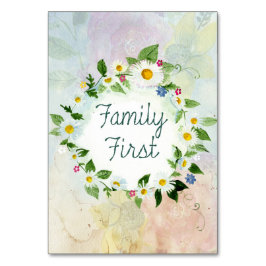 Tarjeta De Mesa Primera cita Inspiradora familiar