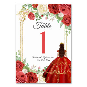 Tarjeta De Mesa Princesa Quinceanera Mariposa