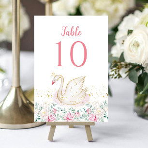 Tarjeta De Mesa Princess Swan