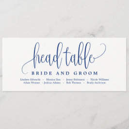 Tarjeta de mesa principal con asiento - Caligrafía